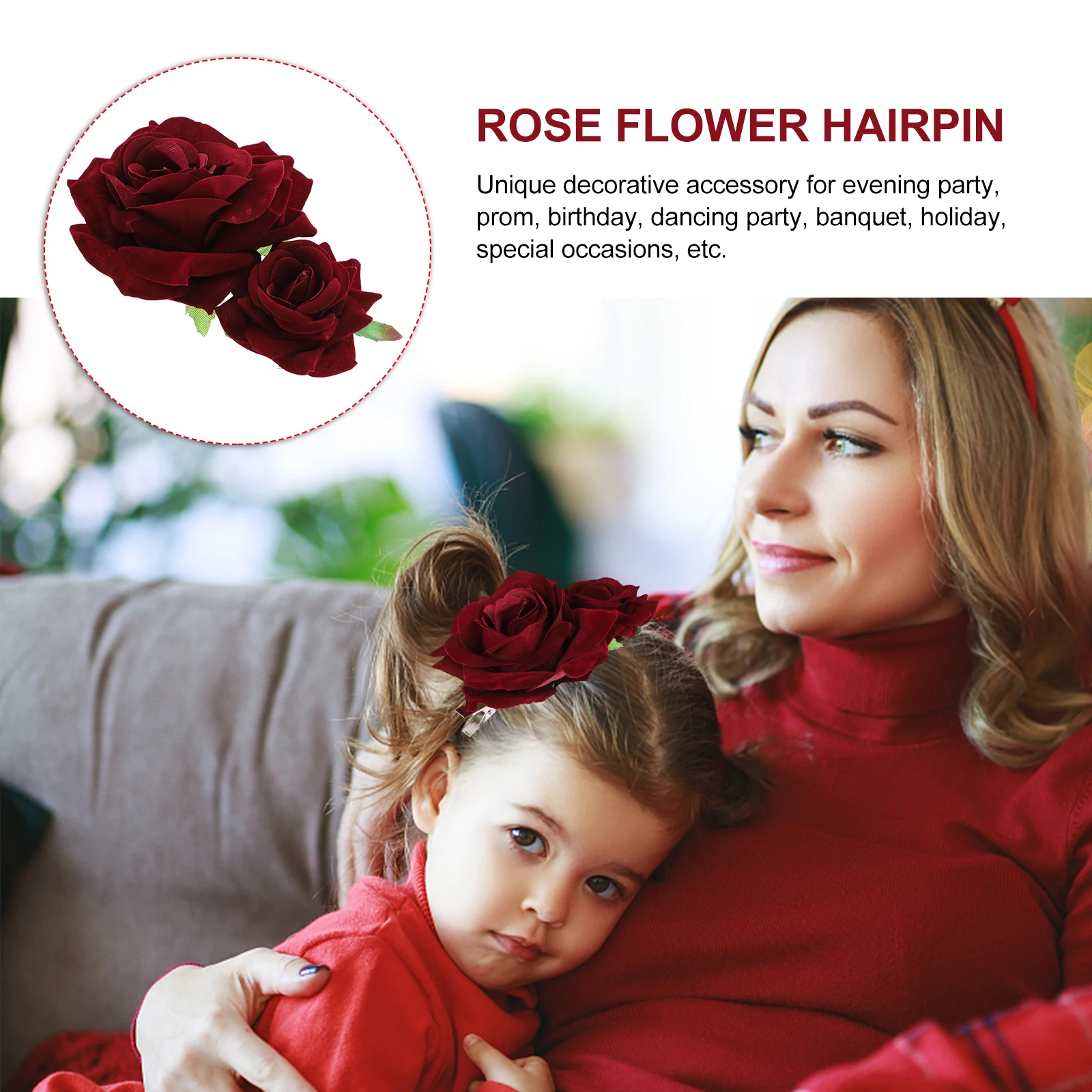 

1pc Rose Flower Elegant Wedding Bridal Accessories Pearl Pins Styling Head Ornament Party Clip Hair Cloth Hair Clips Tools