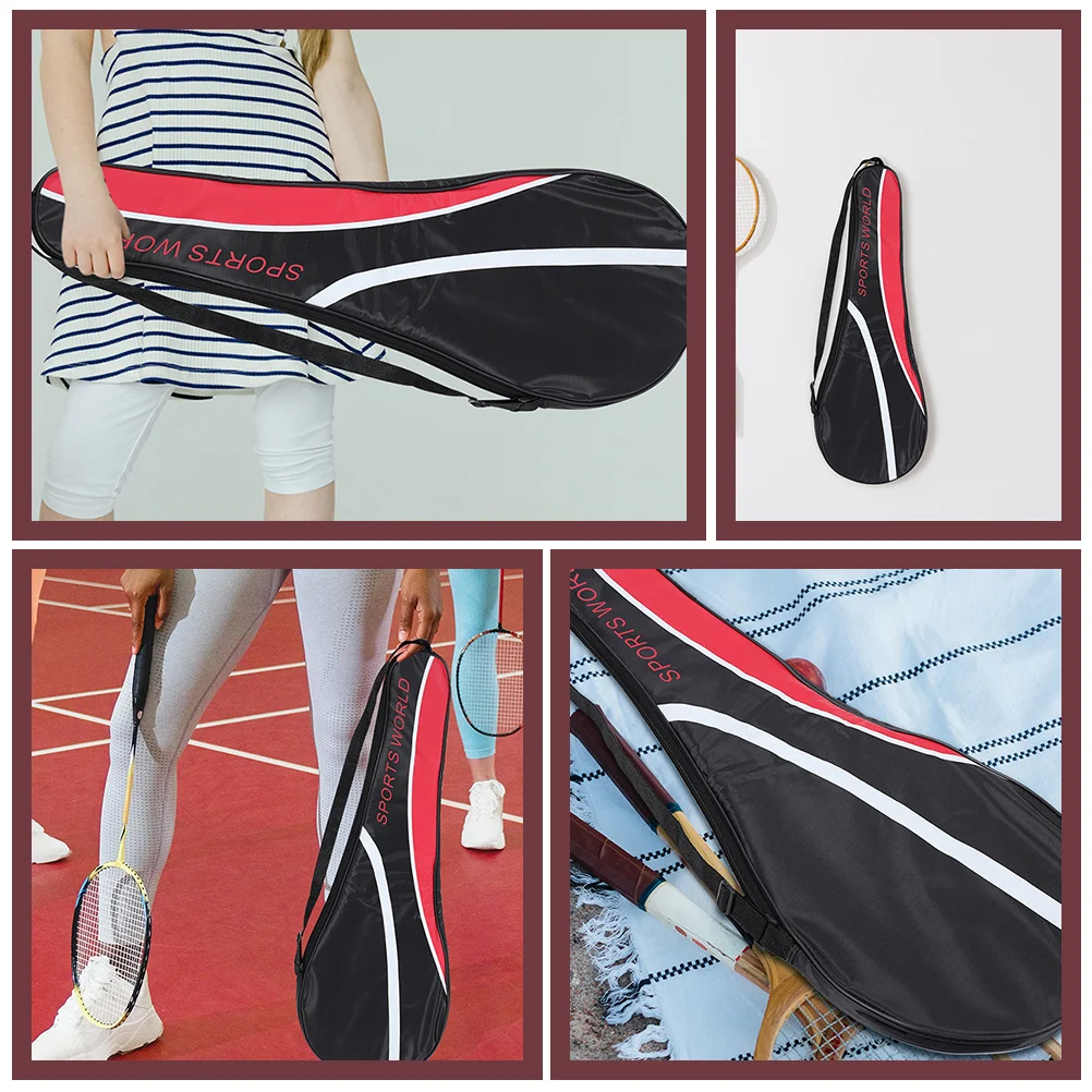 2 pçs saco de raquete de badminton reutilizável esportes uso diário bolsa oxford pano recipiente multi-função