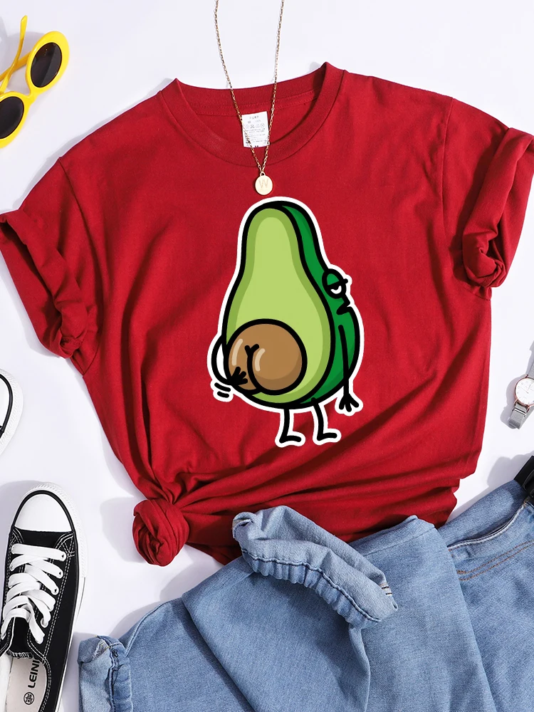 Itchy Ass, Ass Scratching Funny Avocado T Shirt Women Fashion Summer Crop Top Breathable Street Clothing Casual Hip Hop T-Shirts