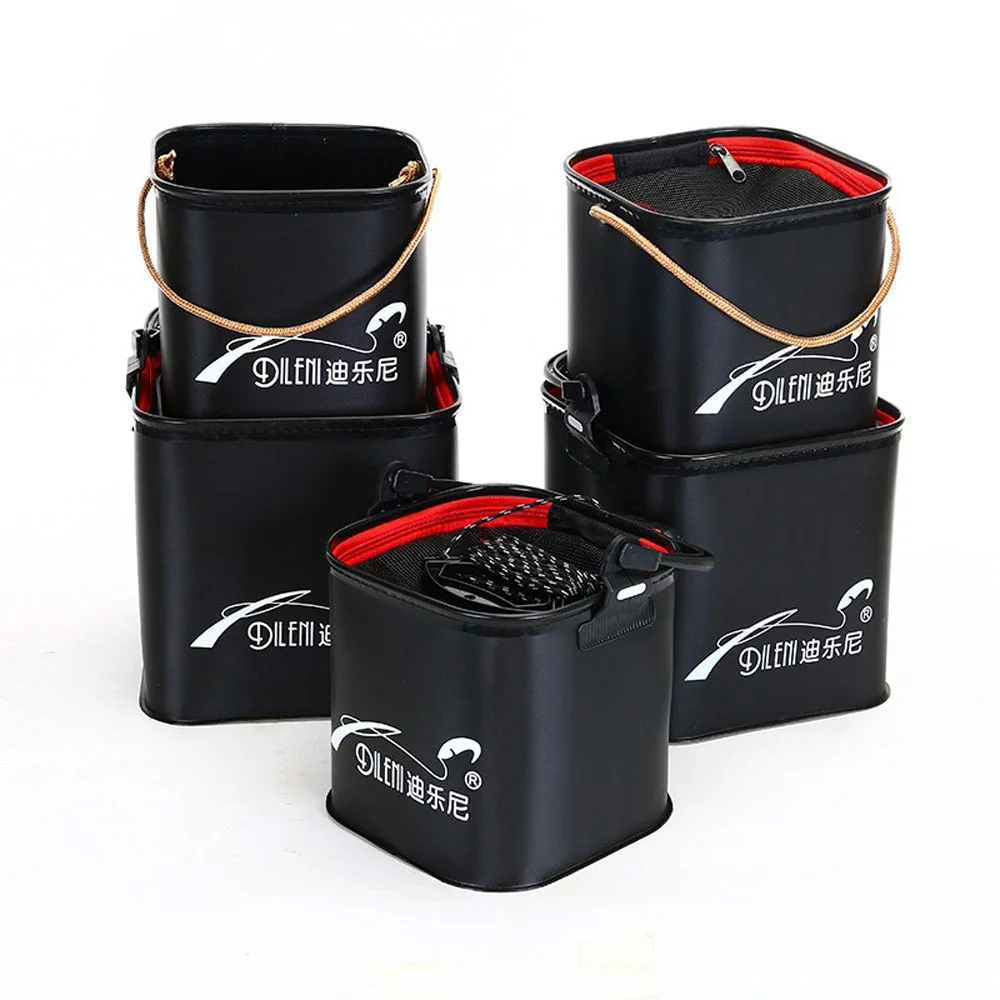 Cubo plegable para pesca de pez vivo - Ligero con asa - imagen 5