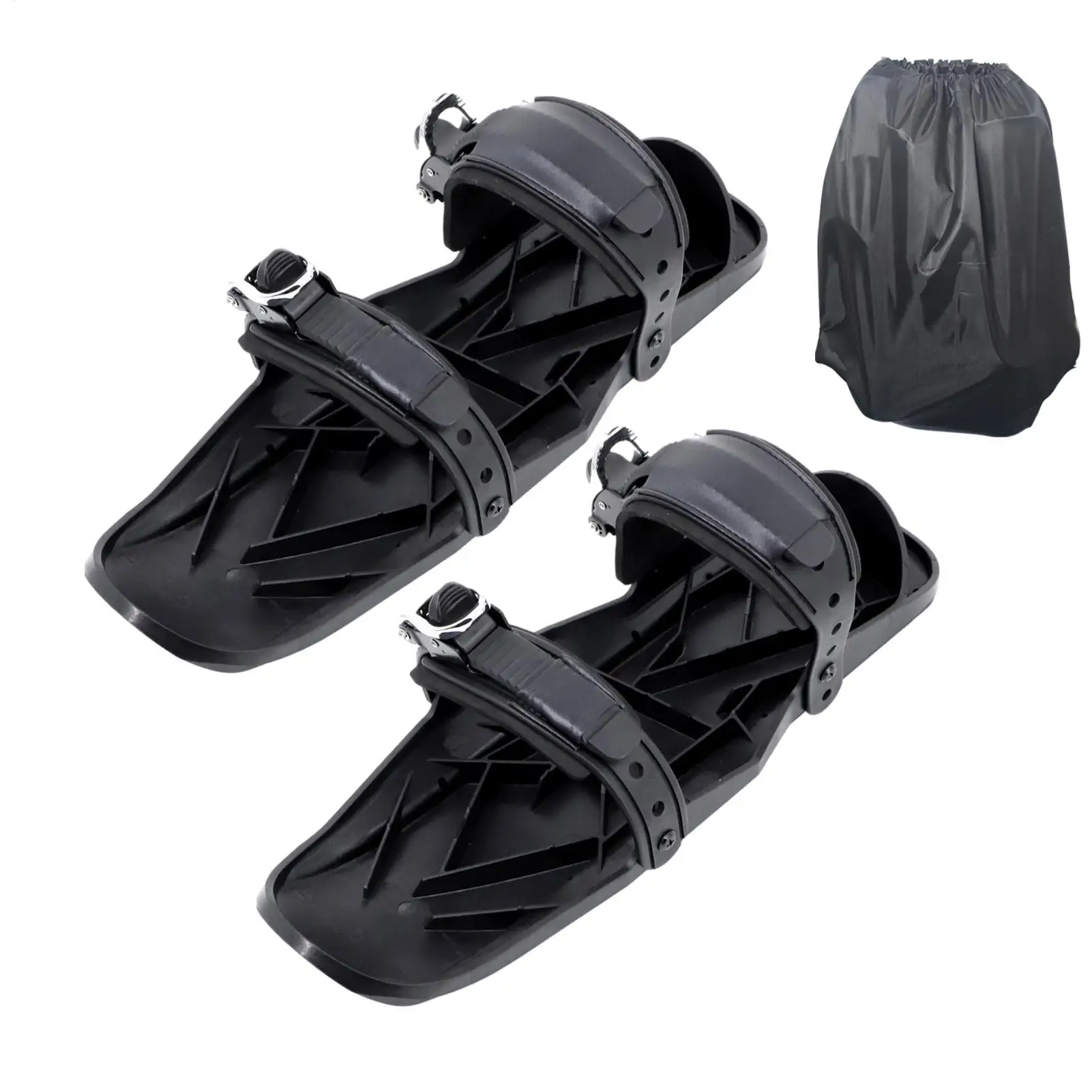 Short Skis Short Snowskates Compact Skiing Accessory Multifunctional Adjustable Skiing Tools Lightweight Non-Slip Snow Feet
