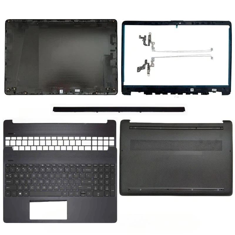 New cases for HP 15-EF 15-DY 15T-DY 15S-EQ 15S-FQ TPN-Q222 LCD back cover front frame hinges palm rest bottom cover black