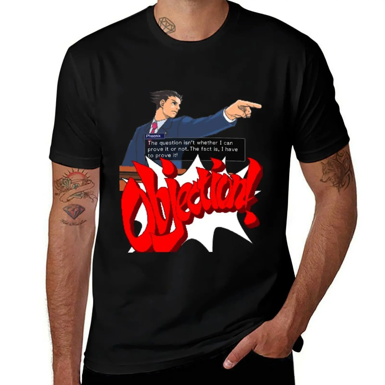 Ace Attorney - Phoenix Wright T-Shirt Soft Stretch Short Sleeve Top T-Shirt