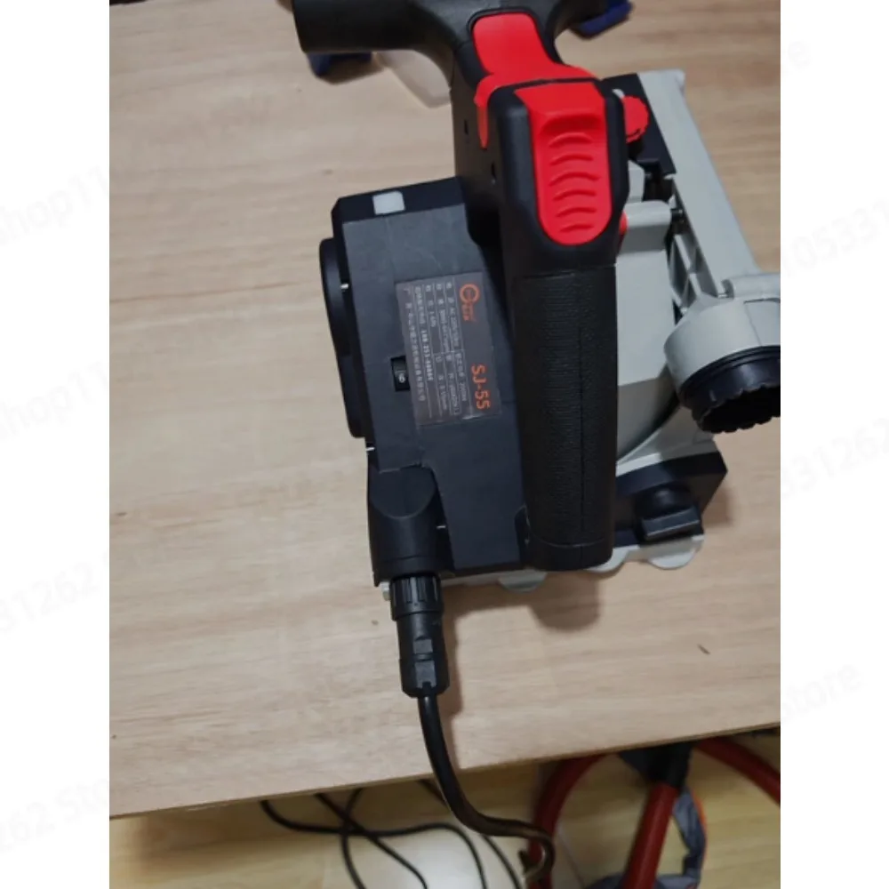 JZY SJ-55 Brushless Track Saw Kit 2KW 55mm 6470RPM 6-Speed Plunge Saw for Wood Aluminum Dust Free Quick Stop
