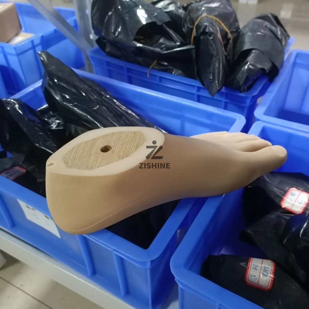 

100KG Load Weight Prosthetic Foot Static Ankle | Polyurethane Artificial Foot 22-29cm Beige for Prosthesis Leg Components