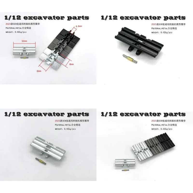 for J-20 1/12 Scale Remote Control Hydraulic Excavator Model with Metal Track Plates 5cm Wide RC Construction Vehicle Toy