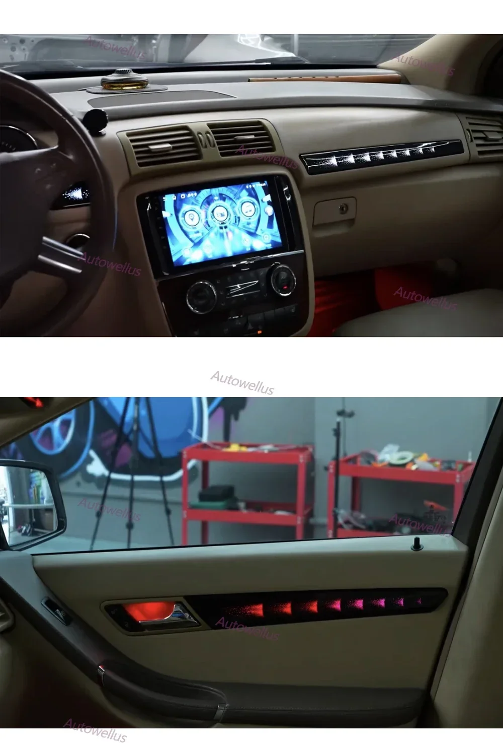 LED Ambient Light For Benz R class R280 R300 R320 R350 R500 2006-2017 Atmosphere Lamp luminated Interior Lighting Trim Panel