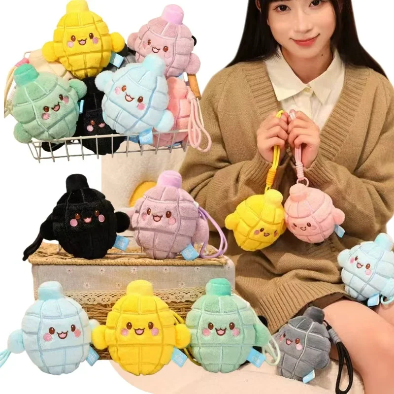 

Милые ручные гранаты с героями мультфильмов, супер мягкая красочная сумка для ключей, подвеска, брелок, креативный подарок, декор, Рождество, Хэллоуин для детей