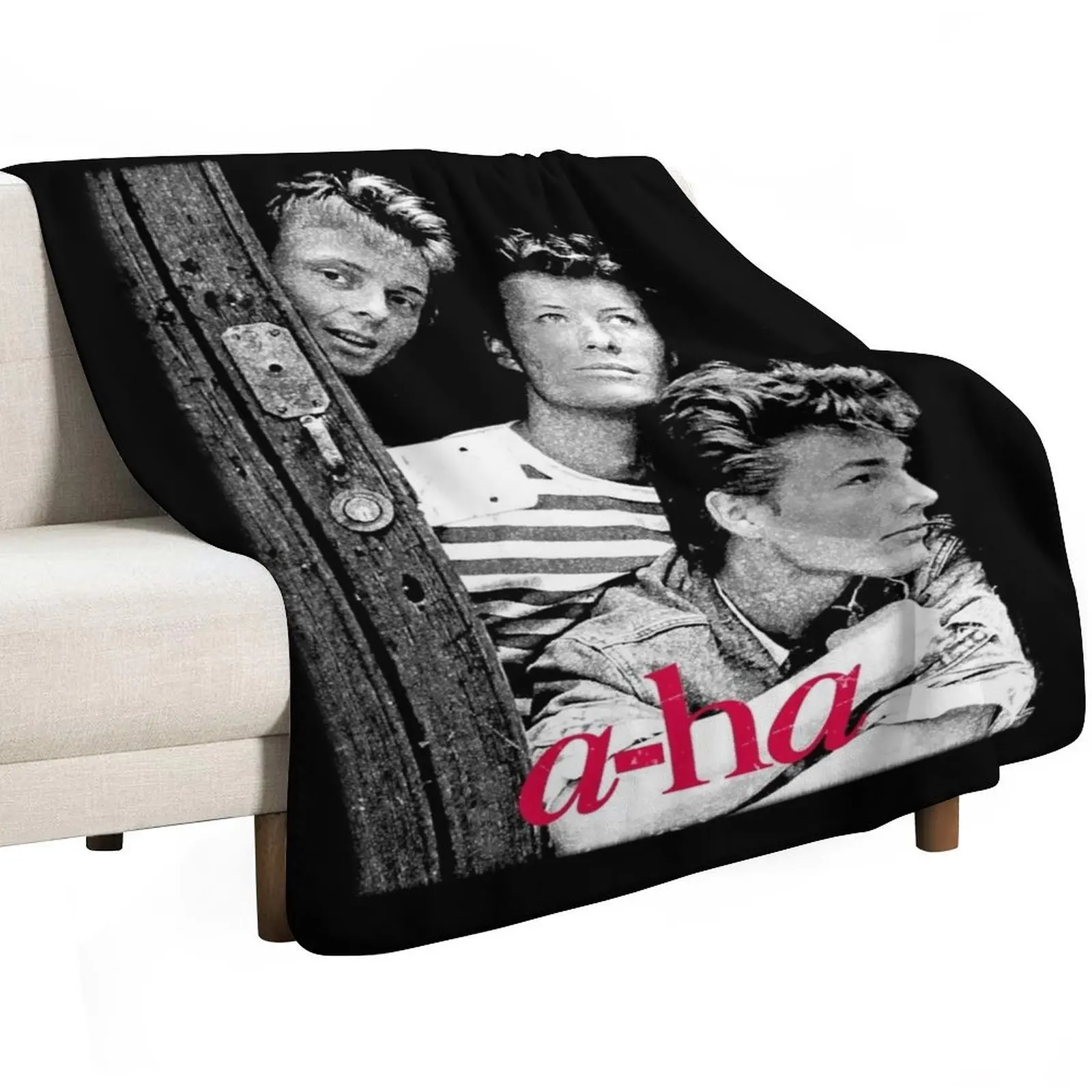 a-ha band 80s retro classic tshirt design Throw Blanket Luxury Vintage Moving sofa bed Luxury St Large Blankets