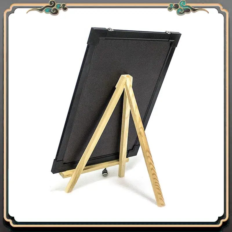 ASMA-Dry Erase LED Board 30X40cm Erasable Writing Message Drawing Sign Board With Markers Wood Bracket For Home US Plug