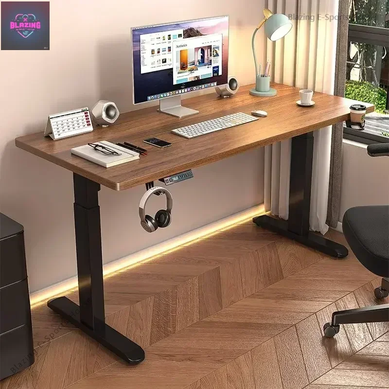 

Электрический подъемный стол из цельного дерева, умная компьютерная игра, киберспорт, большой белый студенческий учебный стол, подъемный стол, офисные столы