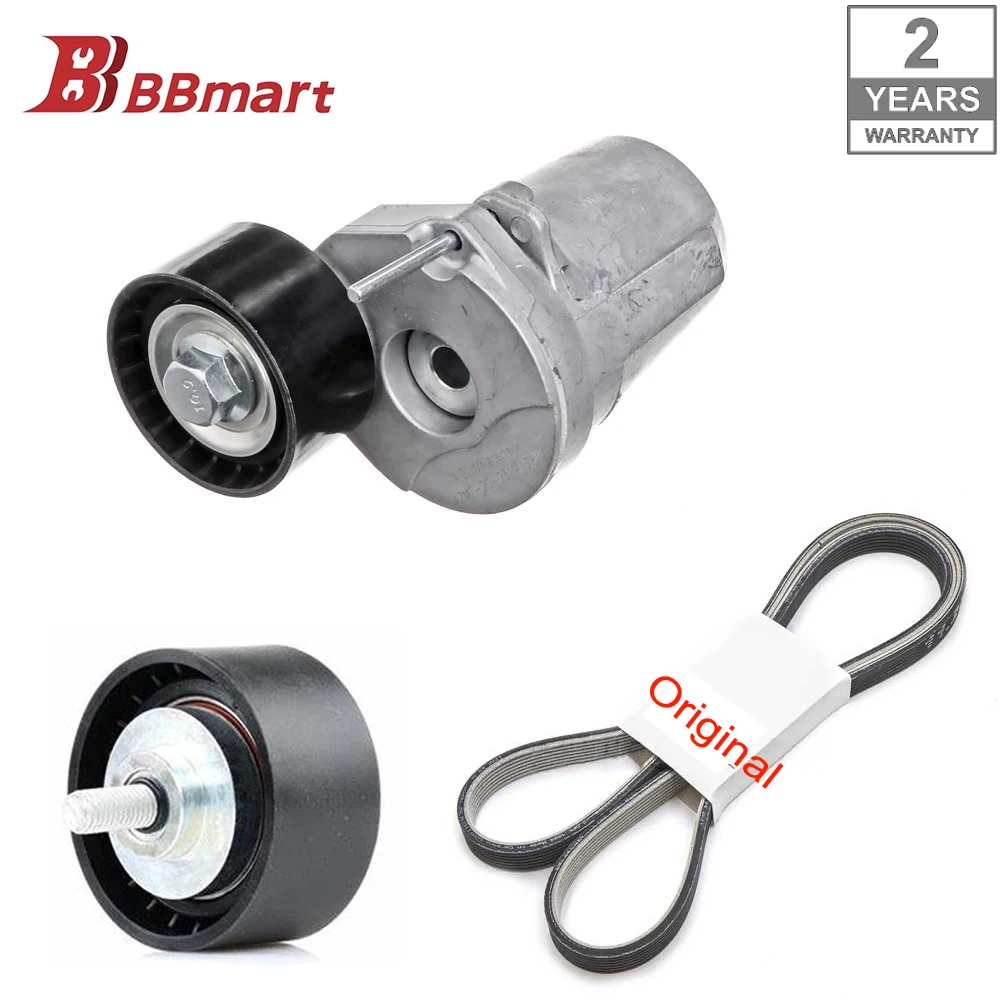 11287800333 11288477789 11287800562 BBmart 1set original Drive Belt+Idler+Belt Tensioner For BMW 1 3 5 Series 5 Touring X1 X5 X6