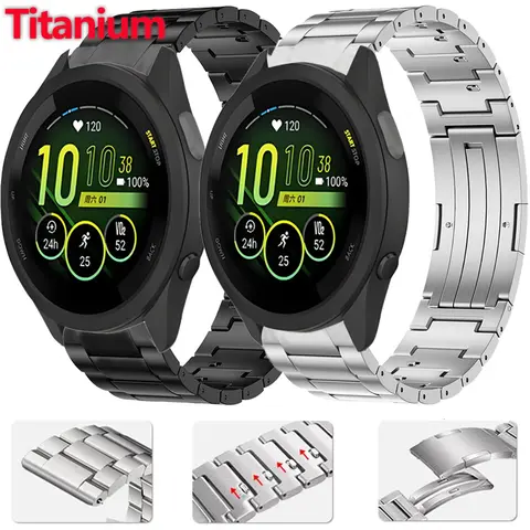 22mm 20mm Quick-release titanium Strap for Garmin Forerunner 970 965 570 955 55 165 645 Venu 2 3 4/Vivoactive 5 6 Bracelet Band