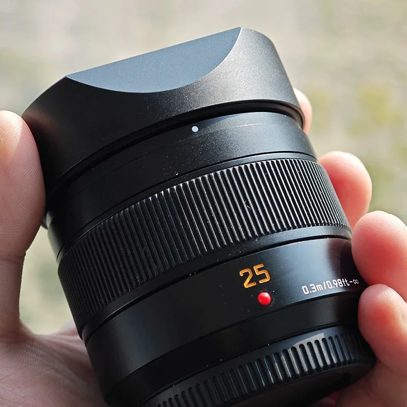 Metal Bayonet Square Len hood for Panasonic LUMIX LEICA DG SUMMILUX 25mm F1.4 ASPH Comes With Metal Cap