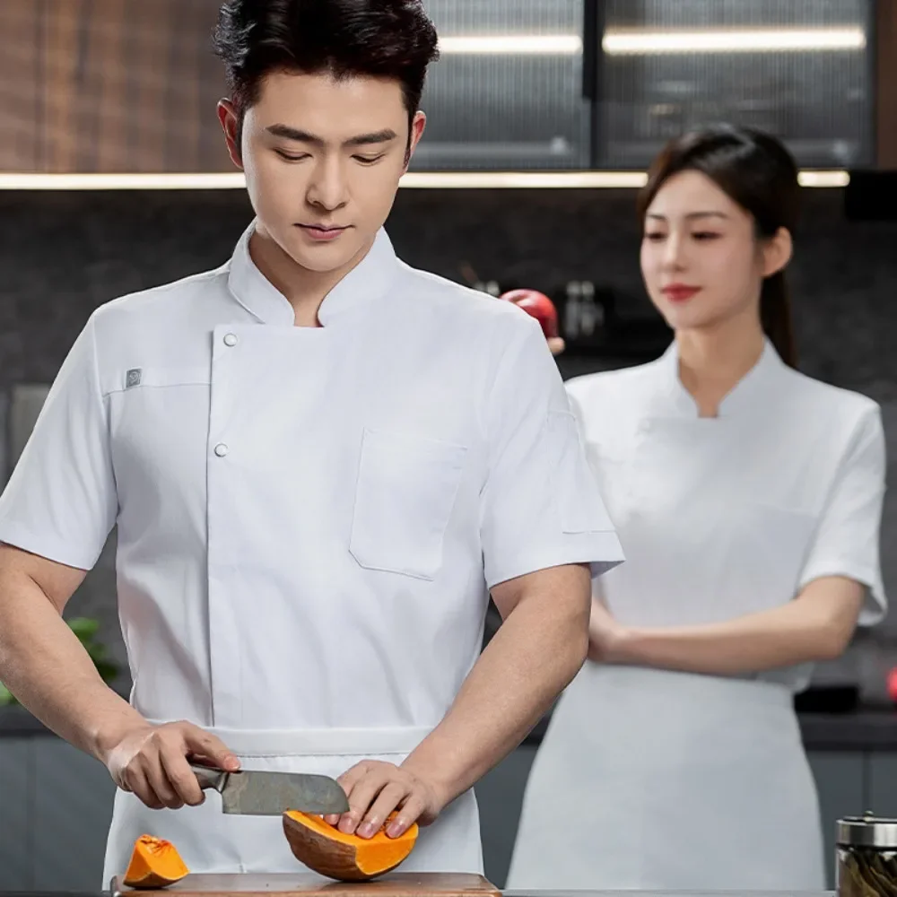Elastisch Sneldrogend Chef-werkkleding Korte mouwen Hotel High-end Heren Westers Restaurant Bakken Dameskleding Lange mouwen