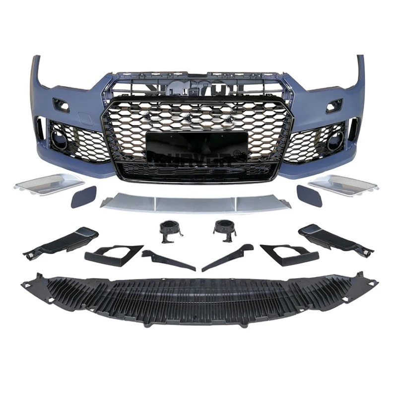 

Front Bumper With Honeycomb Grill for Audi A7 Sline C7 C7.5 S7 2016 2017 2018 Body Kit