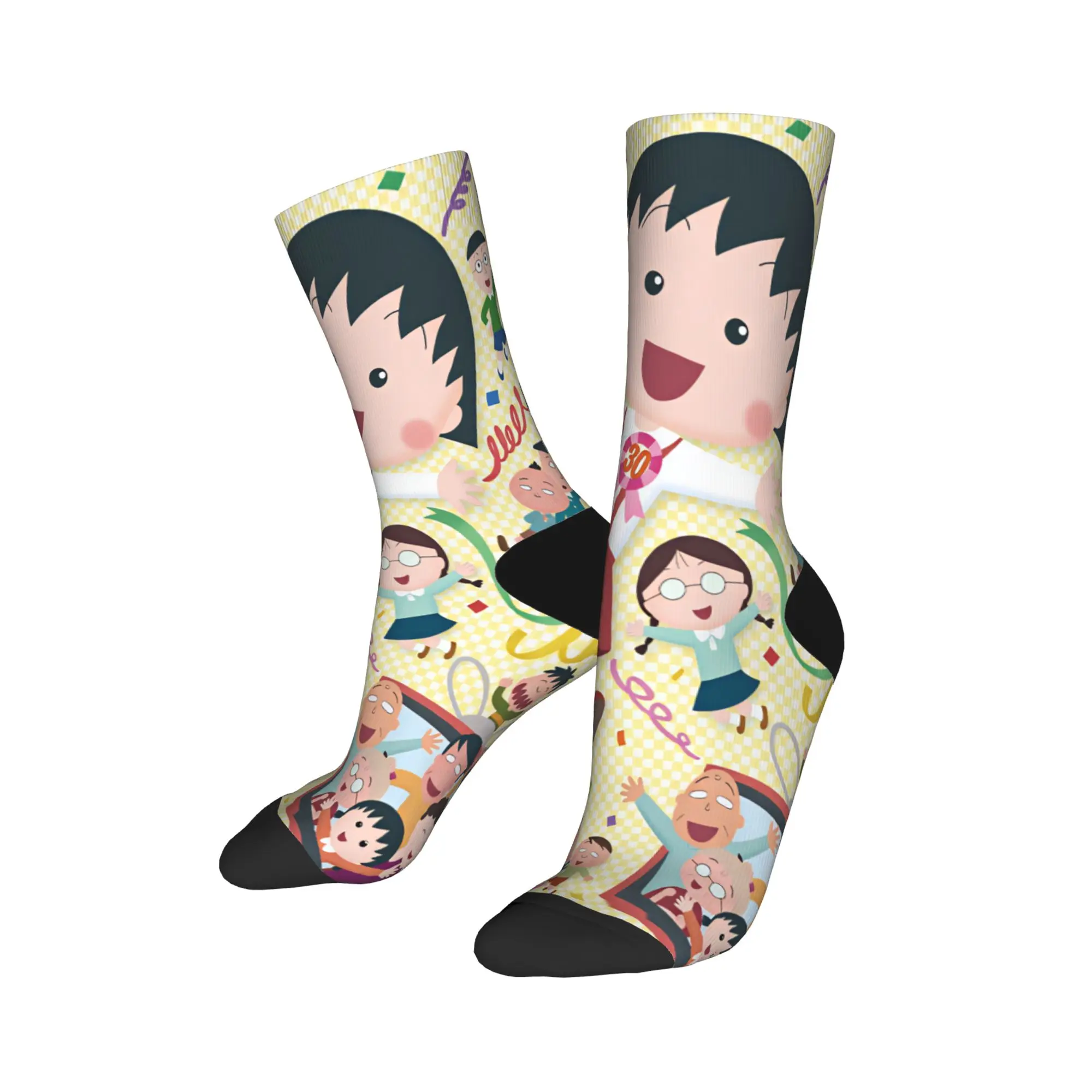 Couple Socks Chibi Maruko Chan  Stockings Winter Elegant Comfortable Socks Graphic Outdoor Sports Anti-Slip Socks