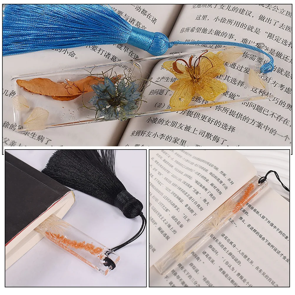 

3Pcs Rectangle Silicone Mold Bookmark DIY Craft Mold for Resin Epoxy Casting Handmade Tools Rectangle Silicone Molds