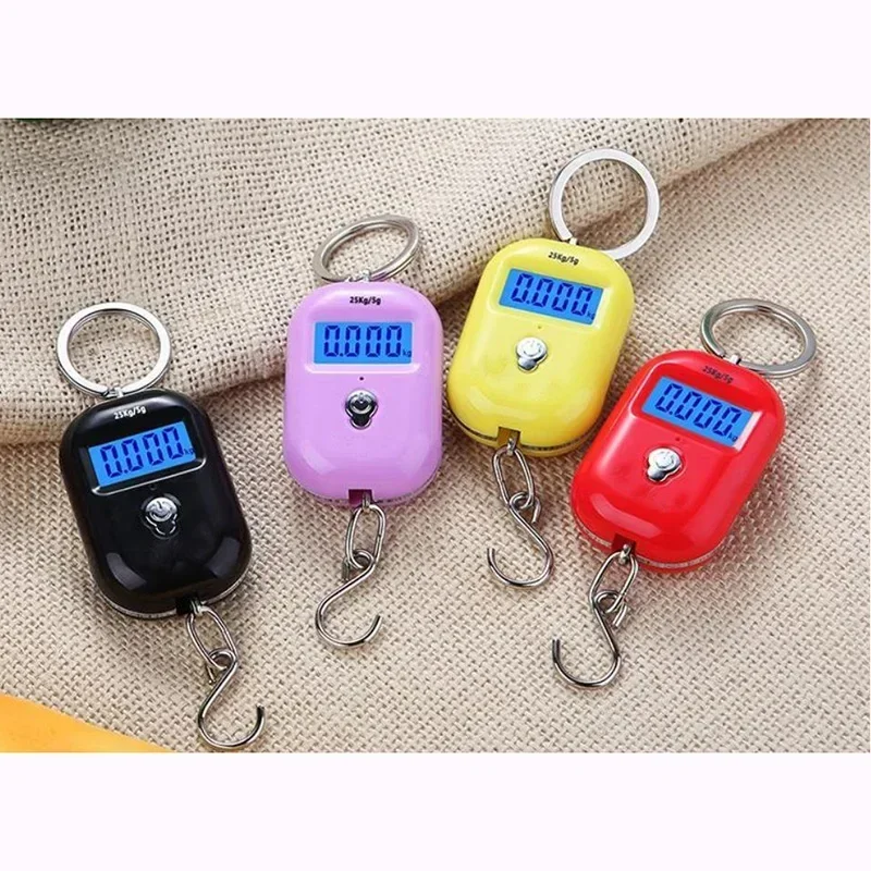 25Kg X 10g Kitchen Weight Tool Mini Digital Scale for Fishing Luggage Travel Weighting Steelyard Hanging Electronic Hook Scale