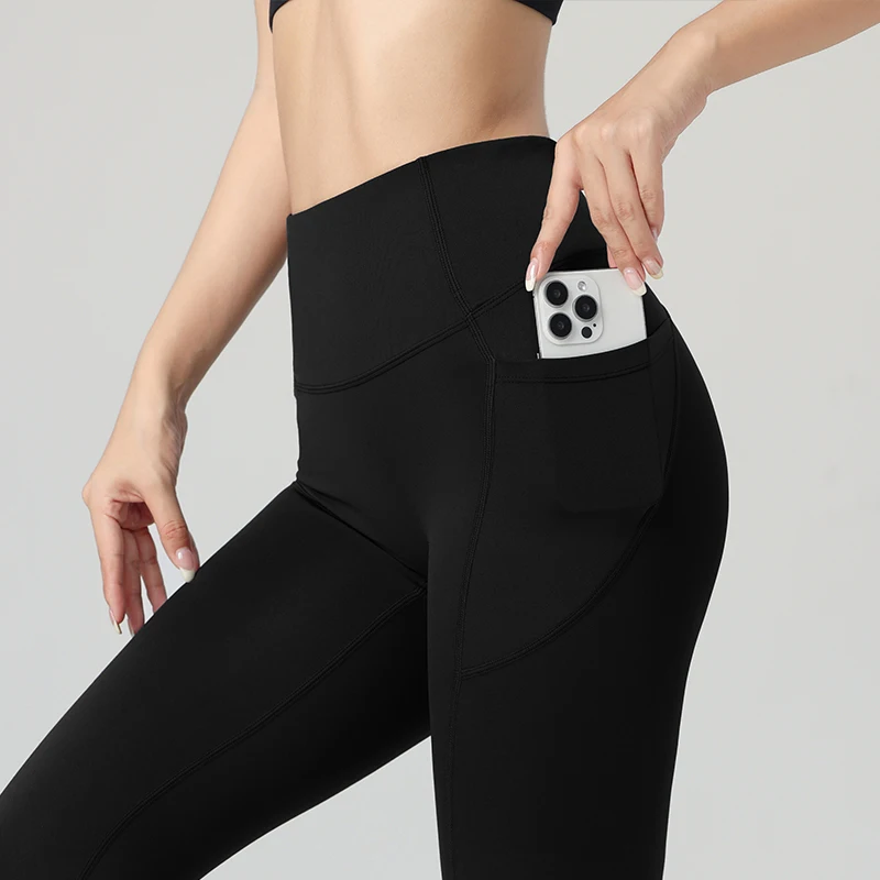 Bestseller High Waist Women Yoga Leggings with Pockets Soft Quick Dry Gym Workout Sports Pants image 4