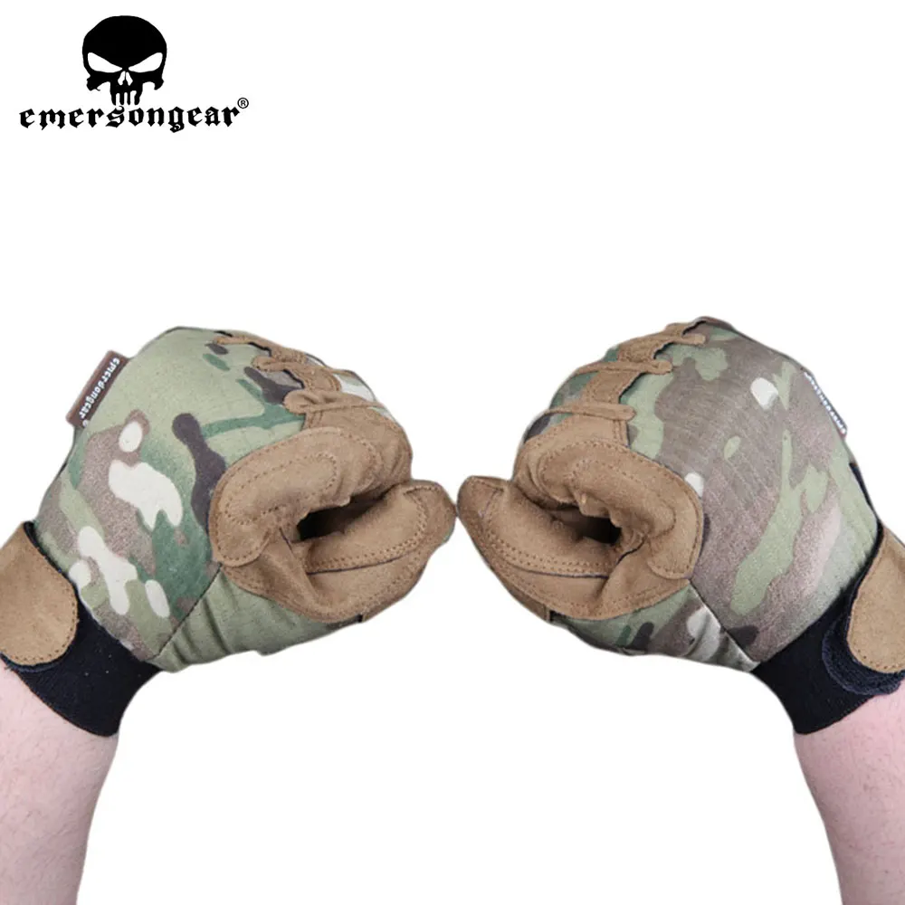 Emerson Tactical Assault Lightweight Camouflage Full Finger Glove  All Weather Shooting Hunter Airsoft Cycling Climbing Gloves