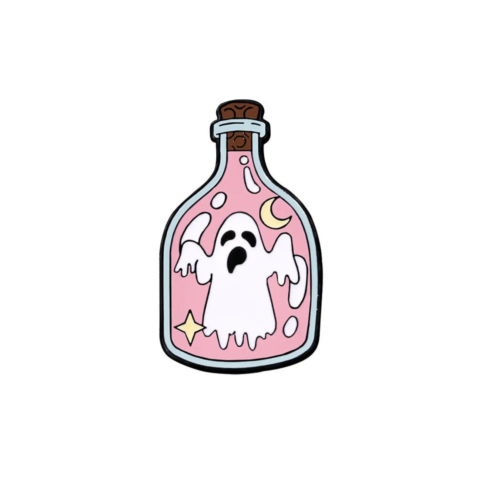 Cartoon-Geist-Brosche für Damen und Herren, Metallabzeichen, Schmuck, Accessoires, Halloween, Kindergeschenke – Detail 3