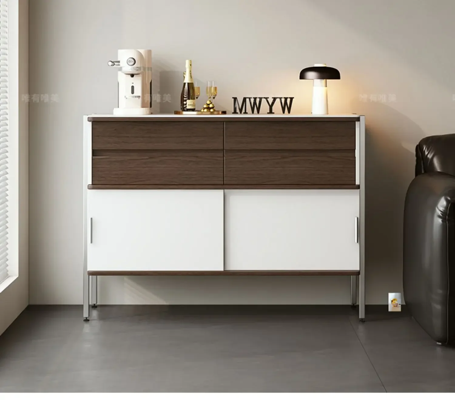 

xzmedieval style dining side, low cabinet retro tea, combination module, storage and storage, bucket cabinet water bar