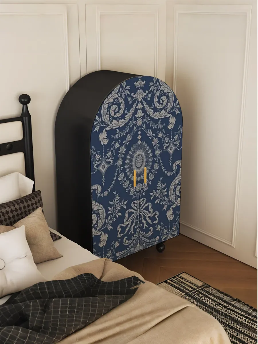 One-piece installation-free all-solid wood wardrobe household bedroom convenient clothes hanging storage cabinet locker