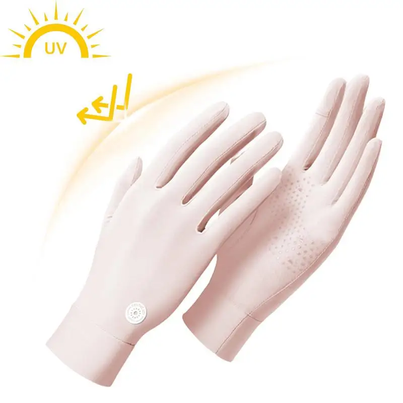 Gloves Ice Feeling Breathable Sunscreen Gloves For Women Sunscreen Gloves Thin Gloves For Driving Riding Hiking Paddling