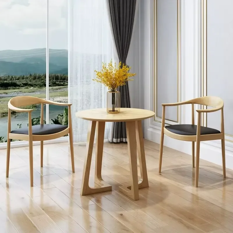 Luxury Solid Wood Dining Table Modern Durable Wooden Desk Commercial Furniture for Hotel Cafe Restaurant