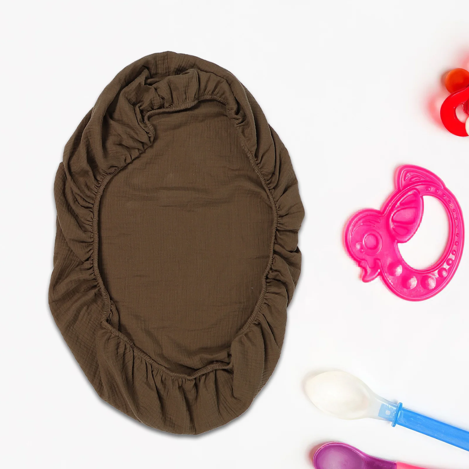 

2Pcs Breathable Cotton Baby Bassinet Sheets Boys Crib Sheets Fitted Soft Mattress Covers Removable for Newborn Toddler Pram