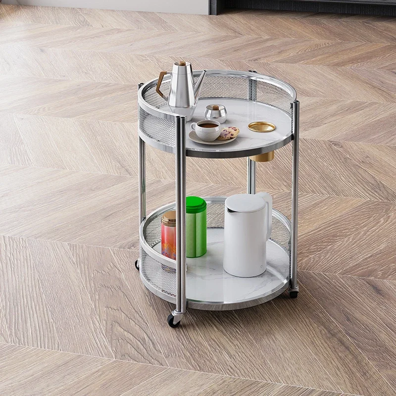 

Light Luxurious Ashtray Sofa Table Tea Special Lounge Rooms Side Double Layer Sofa Chess Card Mesas Terraza Bedroom Furniture