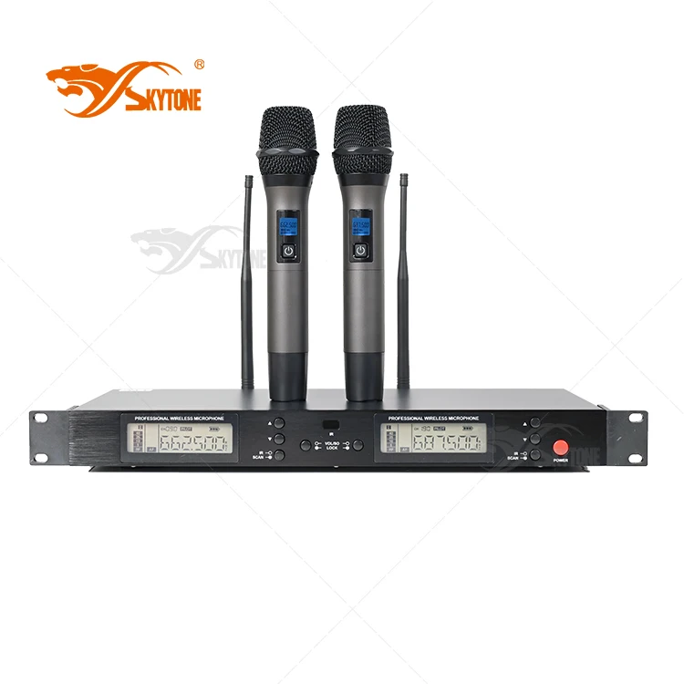 

A11 2CH UHF Adjustable Dual Handheld Wireless Microphone