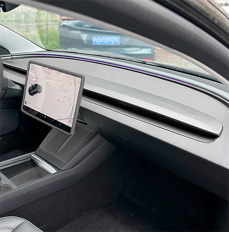 HEENVN Für Tesla Model 3 Highland Y Juniper ABS Armaturenbrett-Abdeckung Luftauslass-Verkleidung Innenraum-Stilzubehör – Detail 14