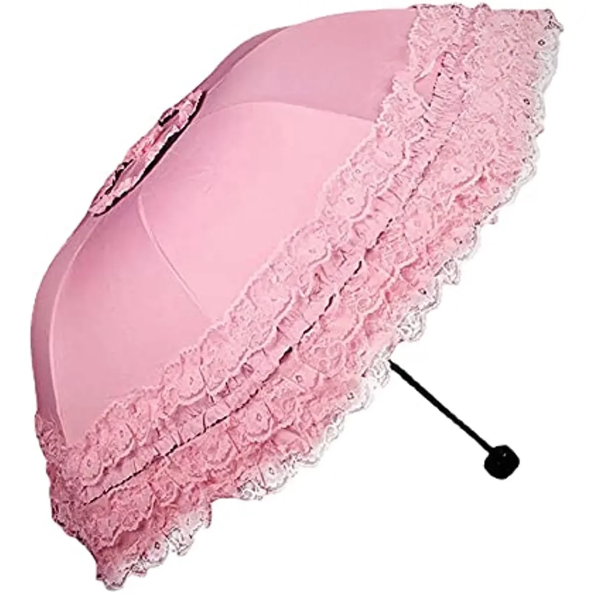 White Lace Umbrella Female Backpack Lolita Strong Portable Beach Umbrella Beautiful Windproof Parasol Paraplu Rain Gear