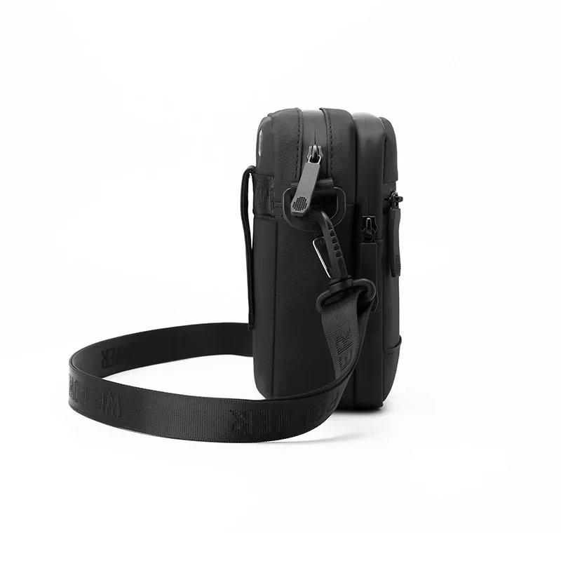 HVTIL Outdoor Casual Men Single Shoulder Crossbody Bag Luxury Fashion Travel Mini Chest Bag Nylon Fanny Pack USB Headphone Jack