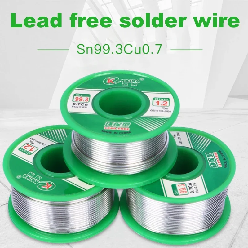 Lead Free Solder Wire SN99.3 Cu0.7 Environmental Tin Welding Wire Roll High Purity Flux Reel