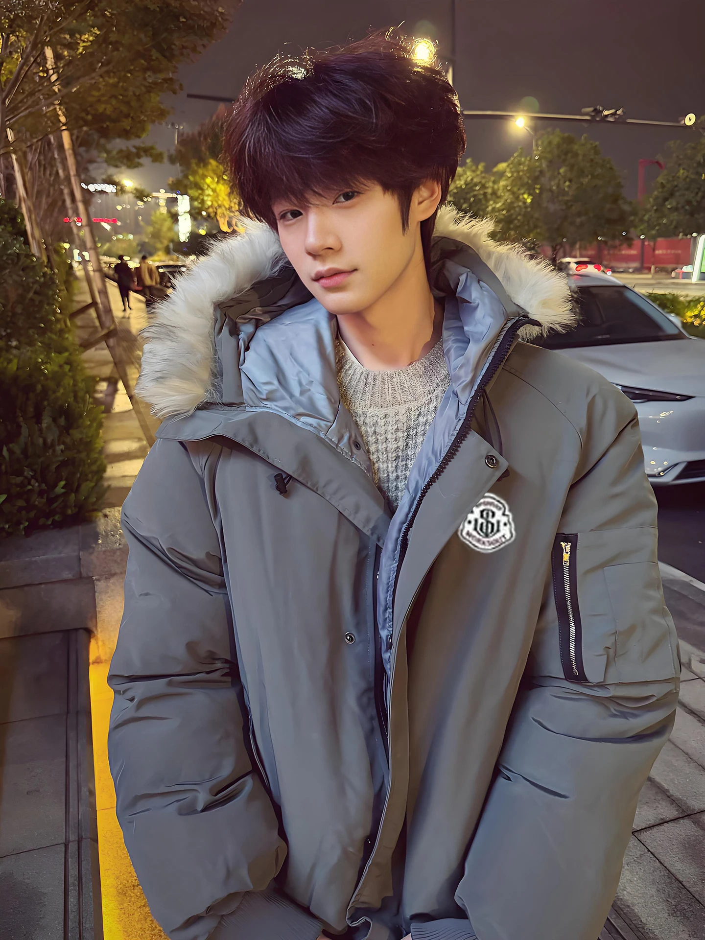 

Мужская зимняя парка с отстегивающимся меховым воротником, теплая хлопковая куртка с капюшоном, повседневная универсальная верхняя одежда в американском стиле для молодежи