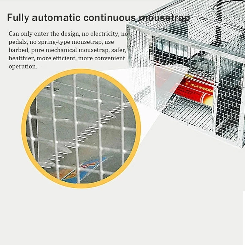 Domowa ciągła pułapka na myszy duża przestrzeń automatyczna klatka pułapka węża szczura bezpieczna i nieszkodliwa pułapka na mysz o wysokiej