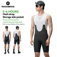 ROCKBROS, pantalones cortos con almohadilla de esponja para Ciclismo de verano para hombre, pantalones cortos con tirantes, pantalones reflectantes para bicicleta, pantalones largos deportivos para Ciclismo