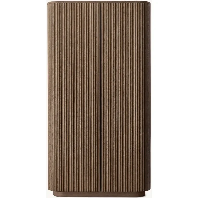 

Modern simple light luxury American rural retro home double door wardrobe home dining side cabinet