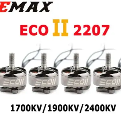 Upgrated Emax ECO II Series 2207 1700/1900/2400KV 3-6S Brushless Motor 4mm Bearing Shaft for RC Drone Quacopter FPV Racing