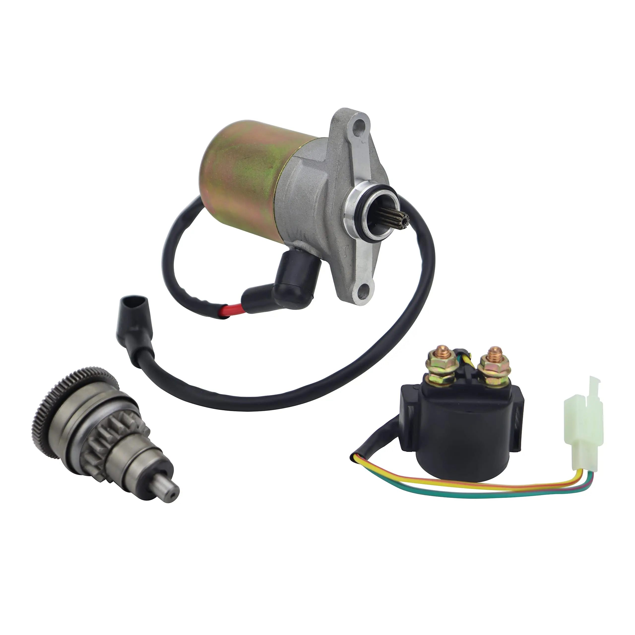 

Starter Drive Motor &Solenoid Relay for 4-Stroke Engine GY6 49cc 50cc Scooter 139QMB Moped ATV Go Karts TAOTAO SUNL ROKETA Tank