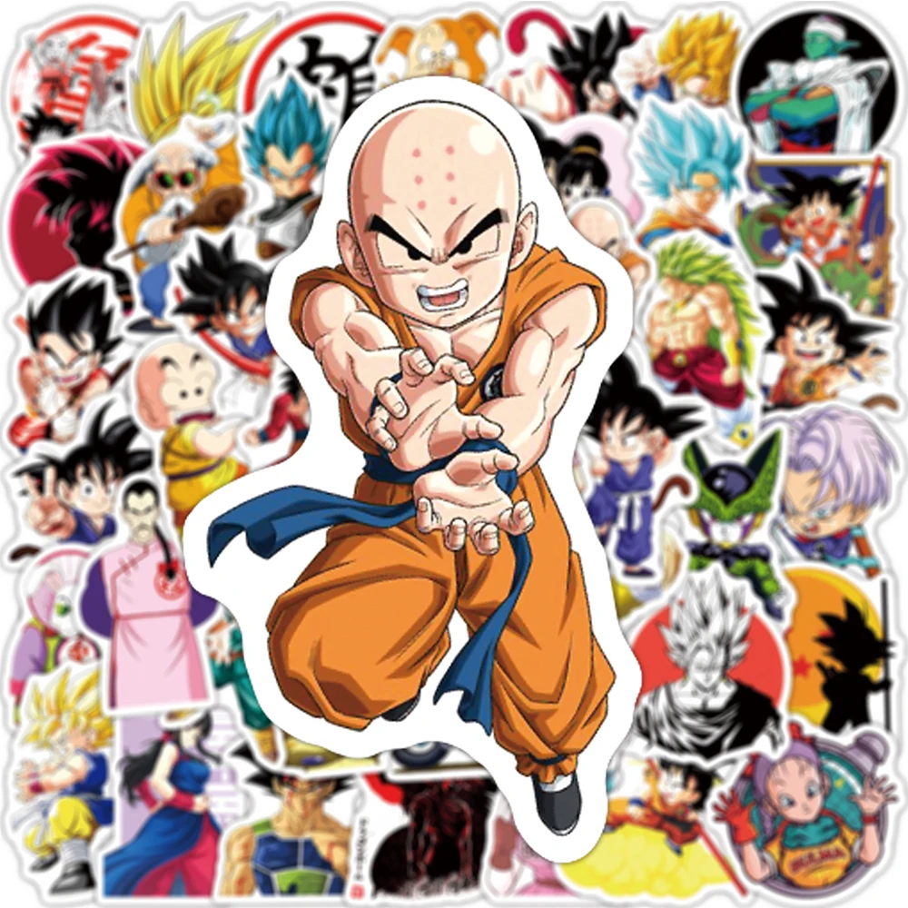 10/30/50pcs Japanese Cartoon Dragon Ball Stickers Son Goku Graffiti Sticker for Kid DIY Journal Computer Skateboard Cool Decal