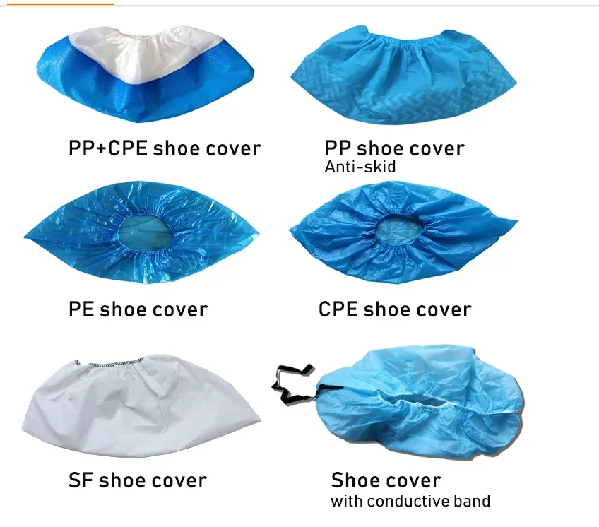 

500/1000/2000 pcs Wholesale Price Non-woven Medical Hospital Use Waterproof Dustproof Anti-Slip Protective Disposable Shoe Cover