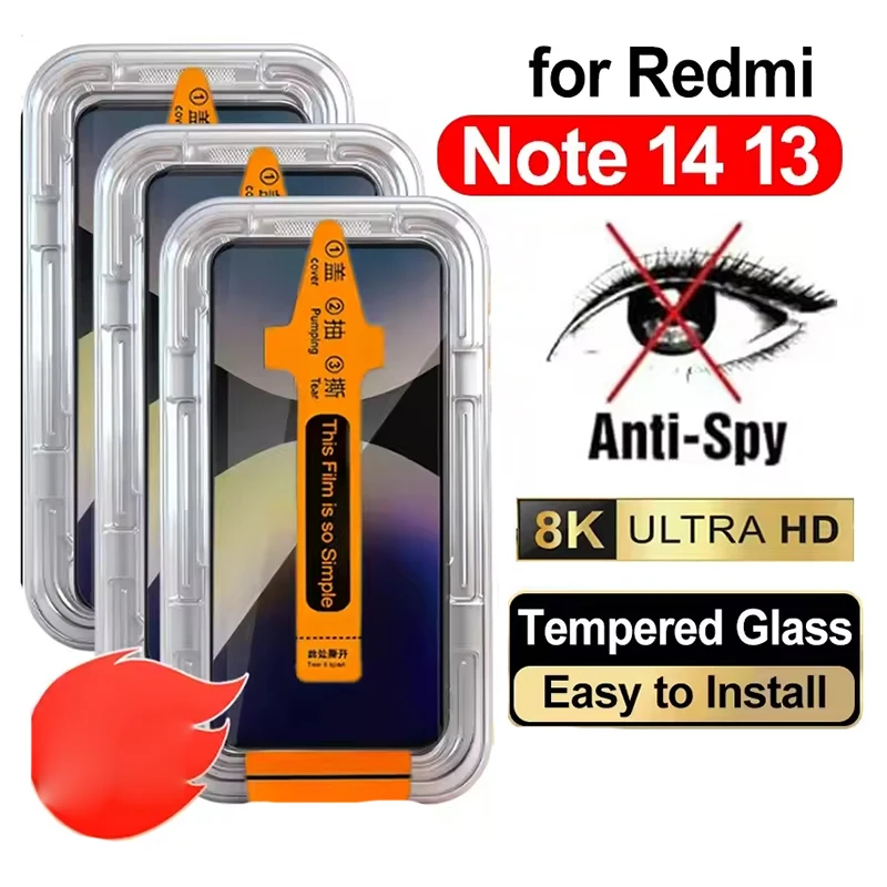 

Anti Spy Peep Privacy Tempered Glass Film For Xiaomi MI 14 15 Ultra 13 12 11 17 Pro 12X Screen Protector With Auto Installa Tool