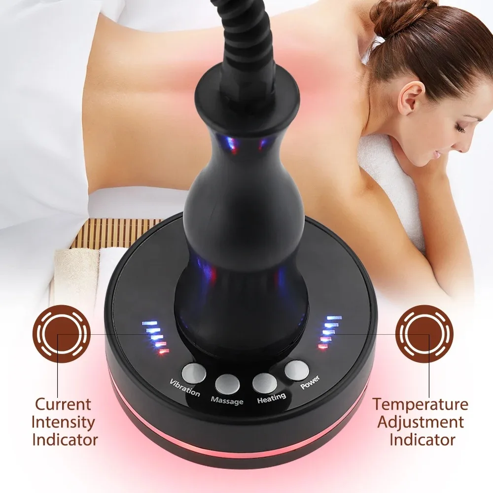 Micro-current Electric Meridian Massage Brush Hot Compress Scraping Cupping Body Gua Sha Massager