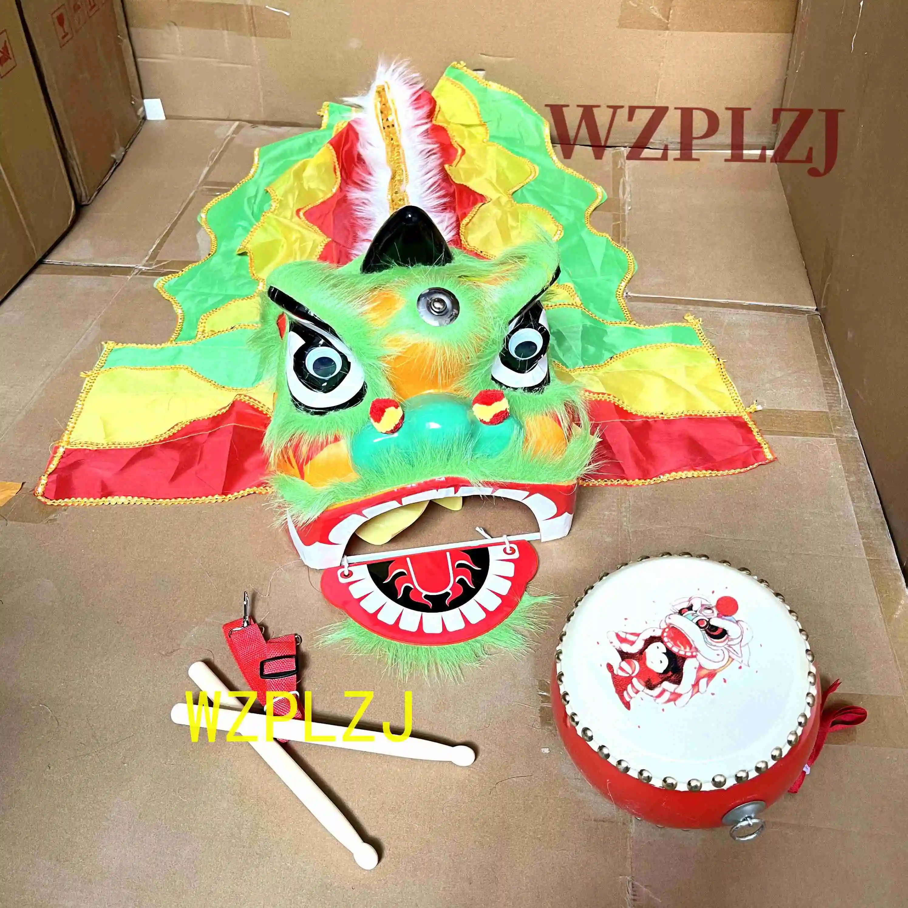 

Рождественский день 3-5 лет танец льва 12-дюймовый костюм барабан ребенок WZPLZJ вечерние спортивные уличные выступления сценический талисман Китай