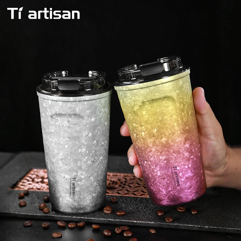 Tiartisan Pure Titanium Vacuum Insulated Cup 400ml / 500ml Double-Wall Coffee Mug Outdoor Camping Lightweight Thermos Cup gallery 4