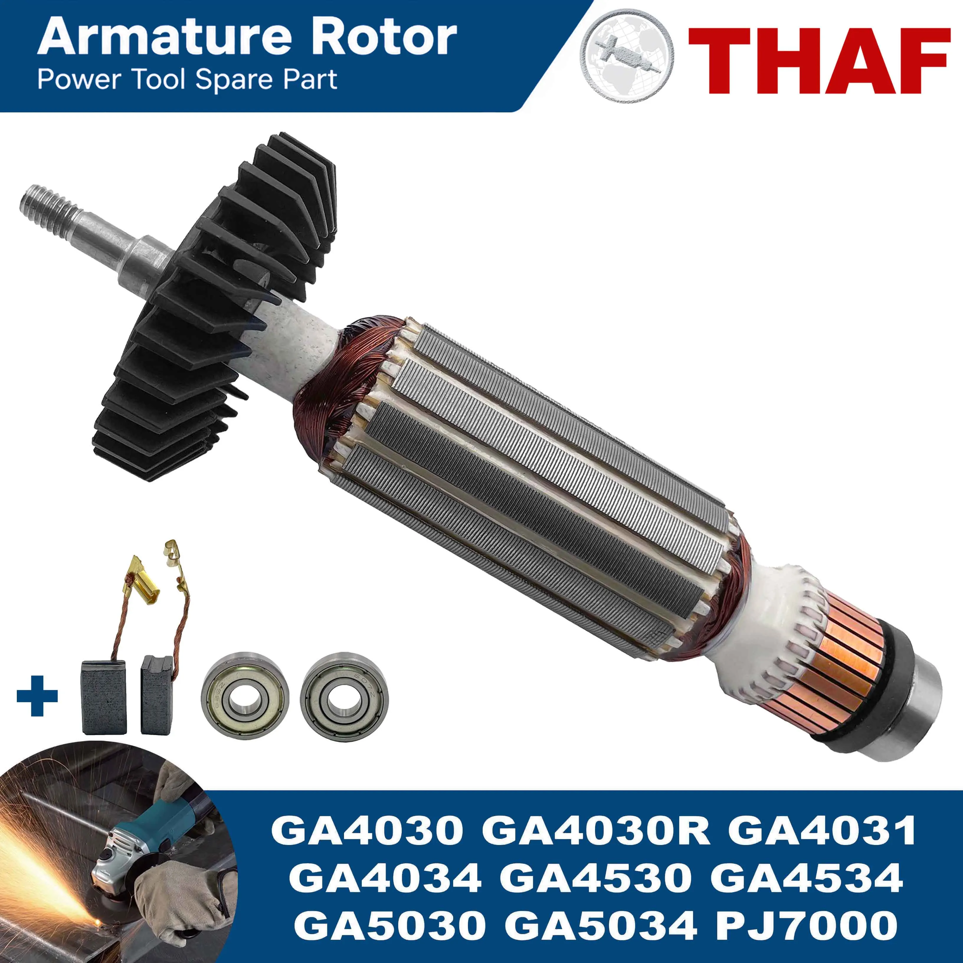 AC220V-240V GA4030 GA4530 GA5030 Armature Rotor Anchor Spare Parts For MAKITA Angle Grinder GA4031 GA4034 GA4534 GA4530R GA5034